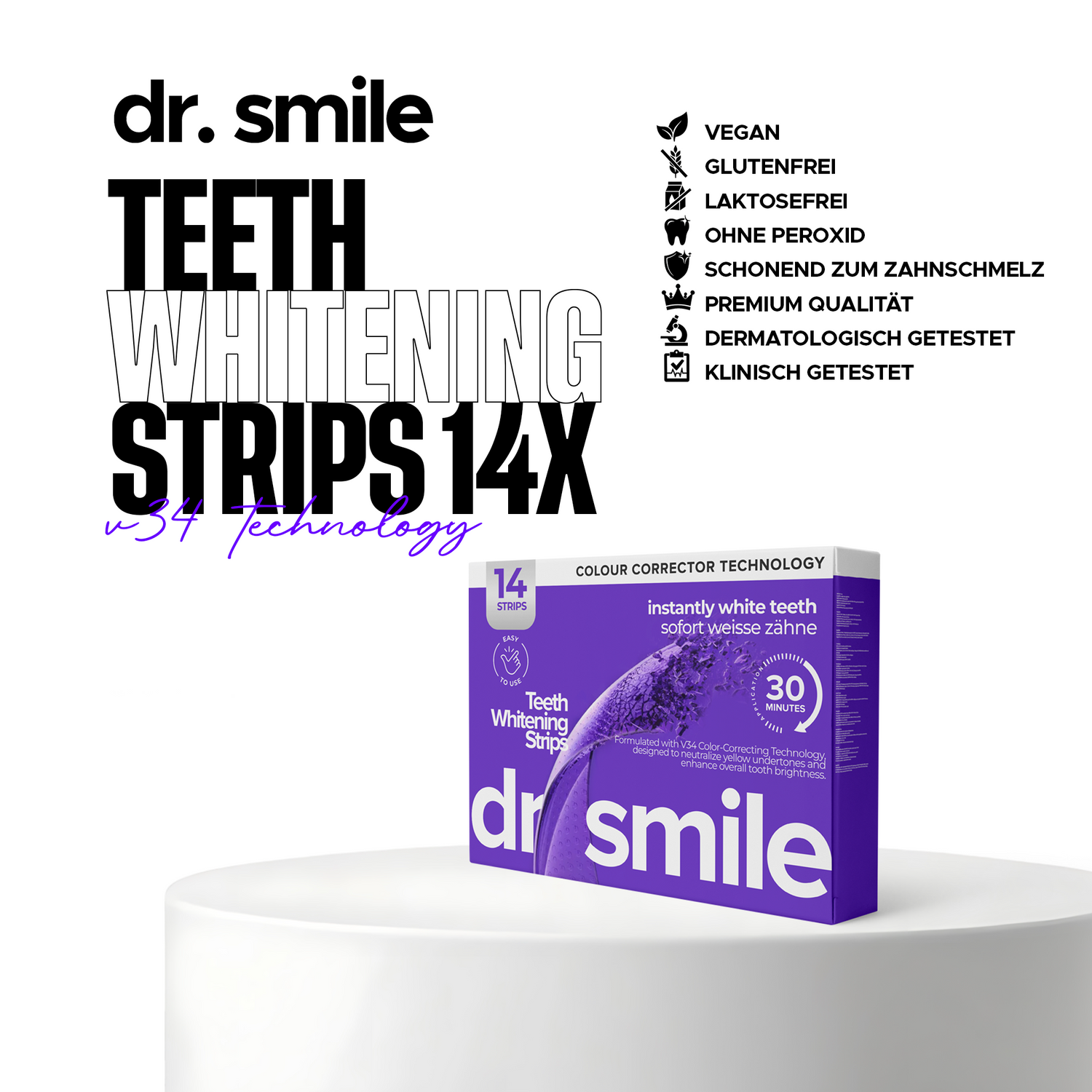 Dr. Smile Strips - Teeth Whitening Strips v34